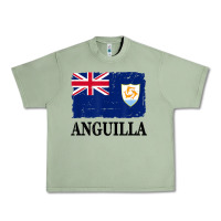 Oil Green flag of anguilla   anguilla banner t shirt Urban Heavy Tee - linhVisuals