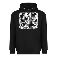 Black cowhide Heavyweight Hoodie - RanaPortraitStore