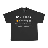 Pigment Black funny asthma awareness one star rating inhaler wheezy breath t shirt Urban Heavy Tee - linhVisuals