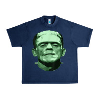 Navy frankenstein monster classic horror flick t shirt Urban Heavy Tee - linhVisuals