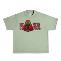 Oil Green Nana Lady Of Guadalupe Urban Heavy Tee - Jasminsmagicworld