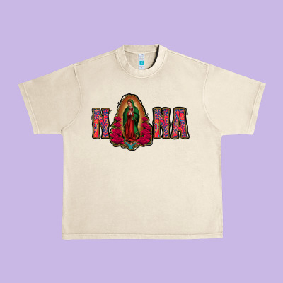 Nana Lady Of Guadalupe Urban Heavy Tee Designed By Jasminsmagicworld