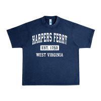 Navy harpers ferry west virginia wv vintage established sports pullover hoo Urban Heavy Tee - linhVisuals