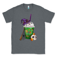 Charcoal Heather Halloween Spooky Pumpkins Frappe Classic Tee - FaDigitalArtStudio