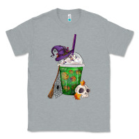 Heather Grey Halloween Spooky Pumpkins Frappe Classic Tee - FaDigitalArtStudio