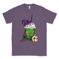 Lavender Halloween Spooky Pumpkins Frappe Classic Tee - FaDigitalArtStudio