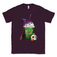 Plum Halloween Spooky Pumpkins Frappe Classic Tee - FaDigitalArtStudio