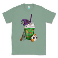 Sage Halloween Spooky Pumpkins Frappe Classic Tee - FaDigitalArtStudio