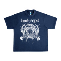 Navy lamb of god music concert Urban Heavy Tee - linhVisuals