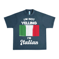Midnight Navy i'm not yelling i'm italian t shirt Urban Heavy Tee - linhVisuals