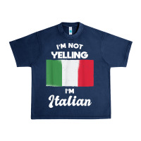 Navy i'm not yelling i'm italian t shirt Urban Heavy Tee - linhVisuals