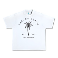 White retro cool laguna beach california palm tree unique novelty sweatshirt Urban Heavy Tee - linhVisuals
