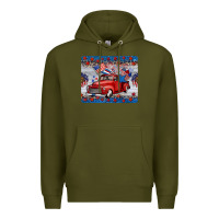 Army Green american truck 4th of july mousepad Premium Hoodie - BarkalooDesign