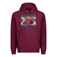 Burgundy american truck 4th of july mousepad Premium Hoodie - BarkalooDesign