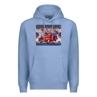 Colony Blue american truck 4th of july mousepad Premium Hoodie - BarkalooDesign