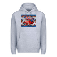 Heather Grey american truck 4th of july mousepad Premium Hoodie - BarkalooDesign
