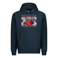 Navy american truck 4th of july mousepad Premium Hoodie - BarkalooDesign