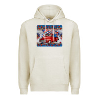 Oatmeal Heather american truck 4th of july mousepad Premium Hoodie - BarkalooDesign
