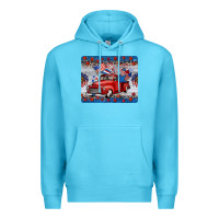 Ocean Blue american truck 4th of july mousepad Premium Hoodie - BarkalooDesign