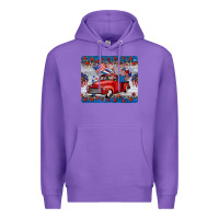 Purple american truck 4th of july mousepad Premium Hoodie - BarkalooDesign