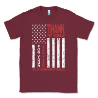 Burgundy thank you for your service   veterans day t Classic Tee - maiPhamDesign