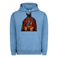 Pigment Pebble Blue Pet Portraits, Custom Pet Portraits, Renaissance Pet Portraits, Custom Urban Hoodie - RanaPortraitStore