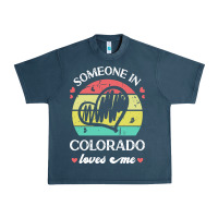 Midnight Navy someone in colorado loves me t  shirt someone in colorado loves me fun Urban Heavy Tee - linhVisuals