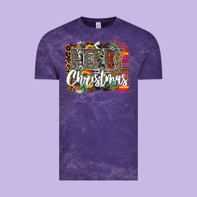 Western Merry Christmas Vintage Tee Designed By Cowhidedigitalart