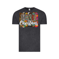 Vintage Black Western Merry Christmas Vintage Tee - CowhideDigitalArt