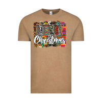 Vintage Coffee Western Merry Christmas Vintage Tee - CowhideDigitalArt