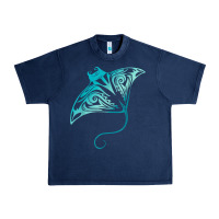 Navy hawaii tribal manta ray hawaiian shirt shark lover t shirt Urban Heavy Tee - linhVisuals