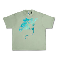 Oil Green hawaii tribal manta ray hawaiian shirt shark lover t shirt Urban Heavy Tee - linhVisuals