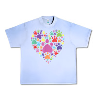 Grape Ice heart paw print dog cat lover valentines day t shirt Urban Heavy Tee - linhVisuals
