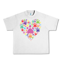 Lunar Rock heart paw print dog cat lover valentines day t shirt Urban Heavy Tee - linhVisuals