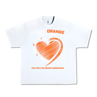 White i wear orange for my mom ms multiple sclerosis awareness t shirt Urban Heavy Tee - linhVisuals