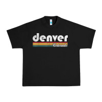 Black denver colorado vintage 70's 80's retro style men women t shirt Urban Heavy Tee - linhVisuals