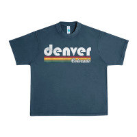 Midnight Navy denver colorado vintage 70's 80's retro style men women t shirt Urban Heavy Tee - linhVisuals