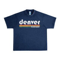 Navy denver colorado vintage 70's 80's retro style men women t shirt Urban Heavy Tee - linhVisuals