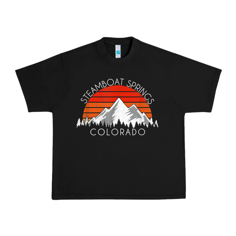 Retro Vintage Steamboat Springs Colorado Distressed T Shirt Urban Heavy Tee by linhVisuals | Teevron