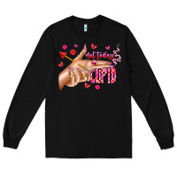 Black Not Today Cupid Long Sleeve Tee - CowhideDigitalArt