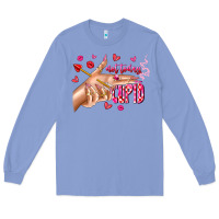 Colony Blue Not Today Cupid Long Sleeve Tee - CowhideDigitalArt
