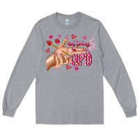 Heather Grey Not Today Cupid Long Sleeve Tee - CowhideDigitalArt