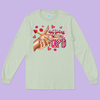 Not Today Cupid Long Sleeve Tee Designed By Cowhidedigitalart