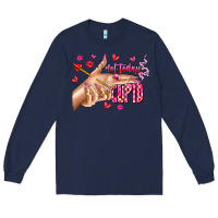 Navy Not Today Cupid Long Sleeve Tee - CowhideDigitalArt