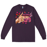 Plum Not Today Cupid Long Sleeve Tee - CowhideDigitalArt