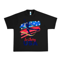 Black ice skating dance support the team tshirt usa flag t shirt Urban Heavy Tee - linhVisuals