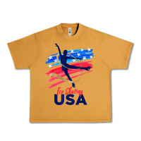Peanut Butter ice skating dance support the team tshirt usa flag t shirt Urban Heavy Tee - linhVisuals
