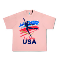 Salmon ice skating dance support the team tshirt usa flag t shirt Urban Heavy Tee - linhVisuals