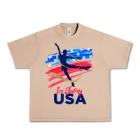 Burro ice skating dance support the team tshirt usa flag t shirt Urban Heavy Tee - linhVisuals