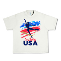Pistachio ice skating dance support the team tshirt usa flag t shirt Urban Heavy Tee - linhVisuals